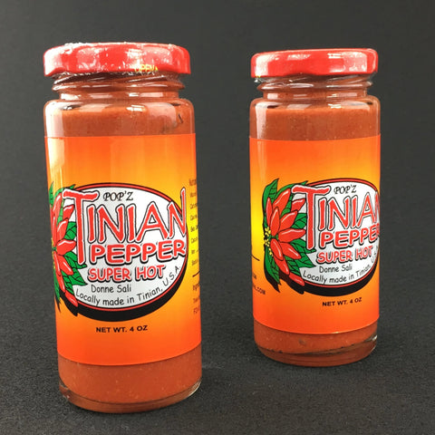POP'Z Tinian Hot sauce 4oz   6 bottles